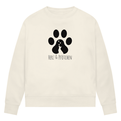 Herz und Pfötchen - Bio-Sweatshirt für Damen