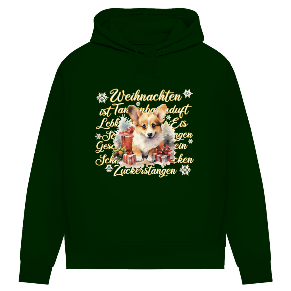 Weihnachten ist... Corgi - Bio-Hoodie für Damen