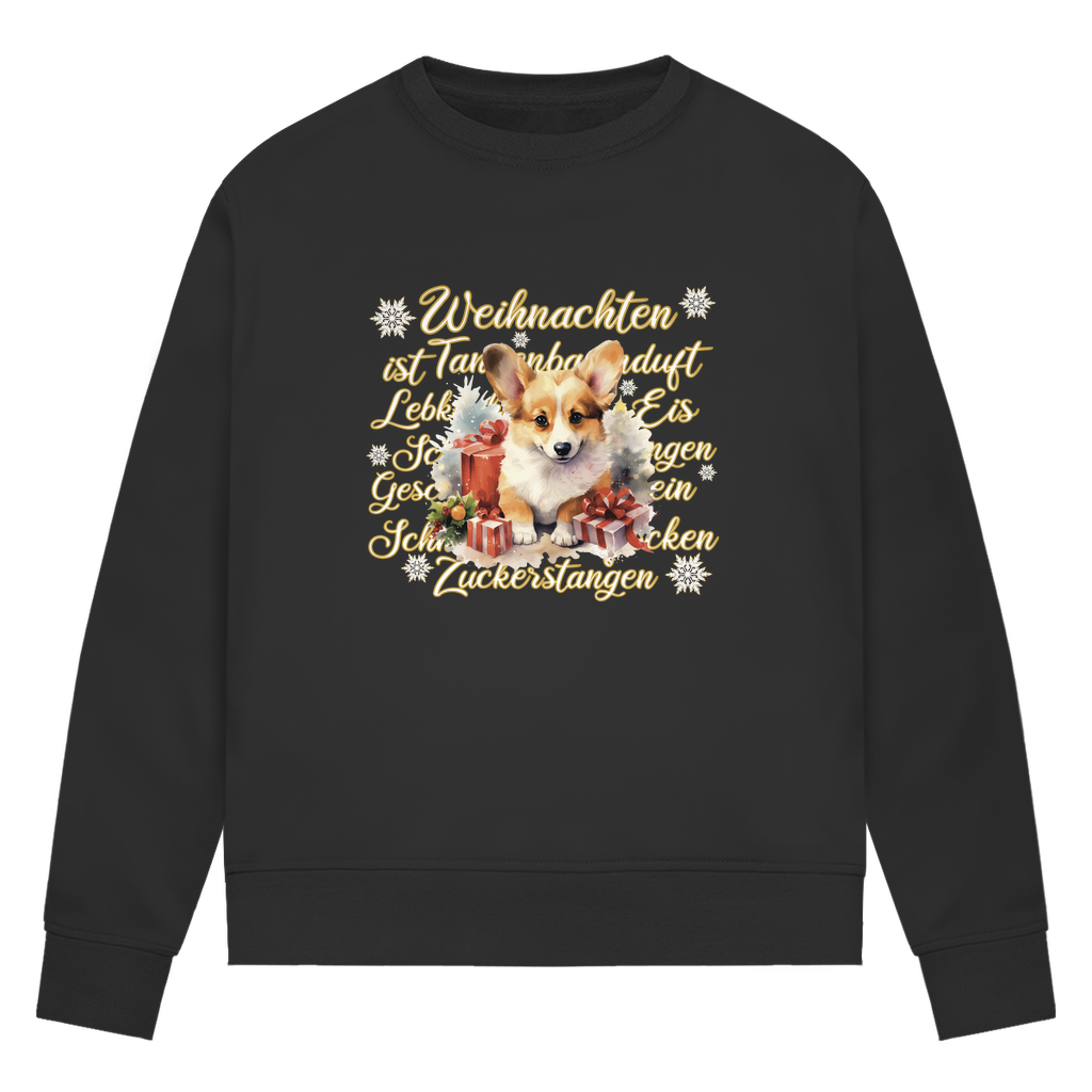 Weihnachten ist... Corgi - Bio-Sweatshirt für Damen
