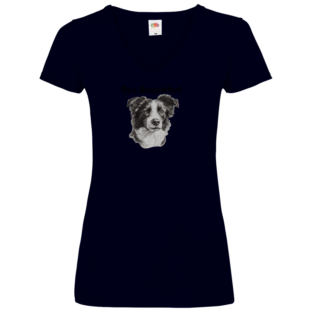 Fellfreund - V-Shirt für Damen- Dein Wunschtext