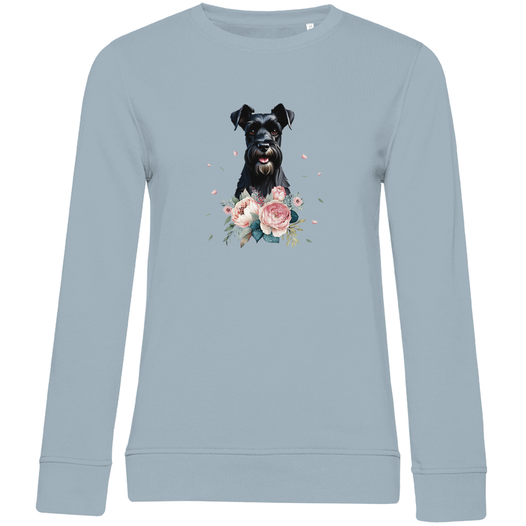 Flower Schnauzer - Bio-Sweatshirt für Damen