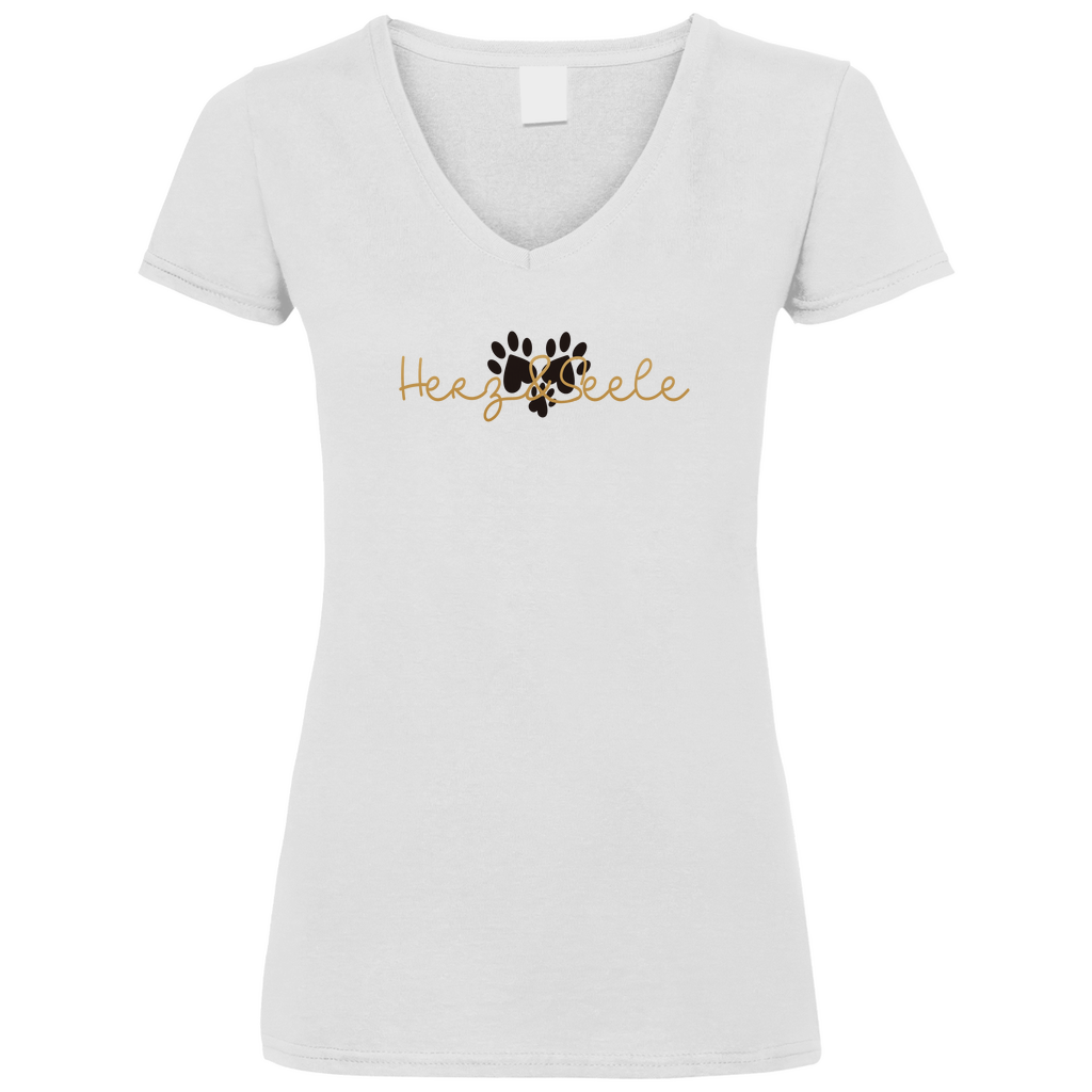 Herz und Seele - V-Shirt für Damen