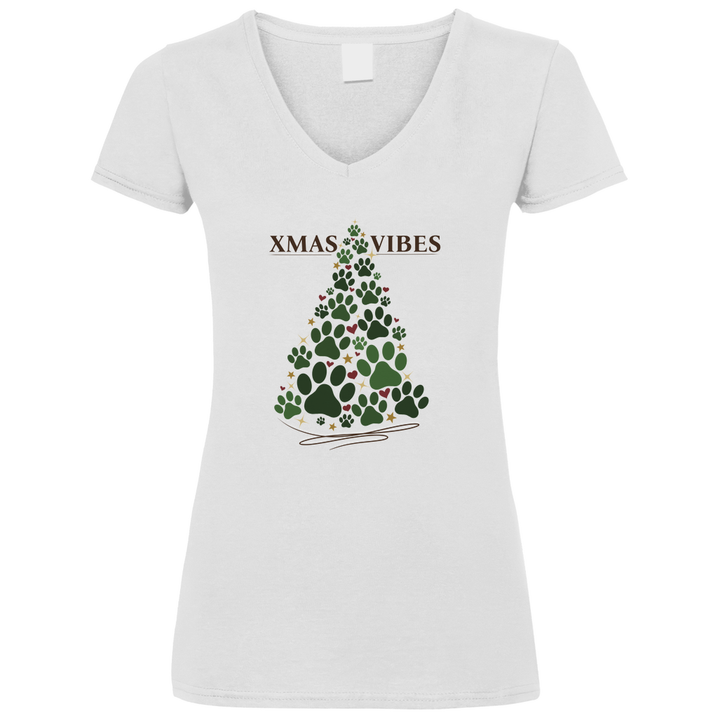 Xmas Vibes - V-Shirt für Damen