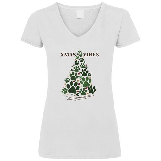 Xmas Vibes - V-Shirt für Damen