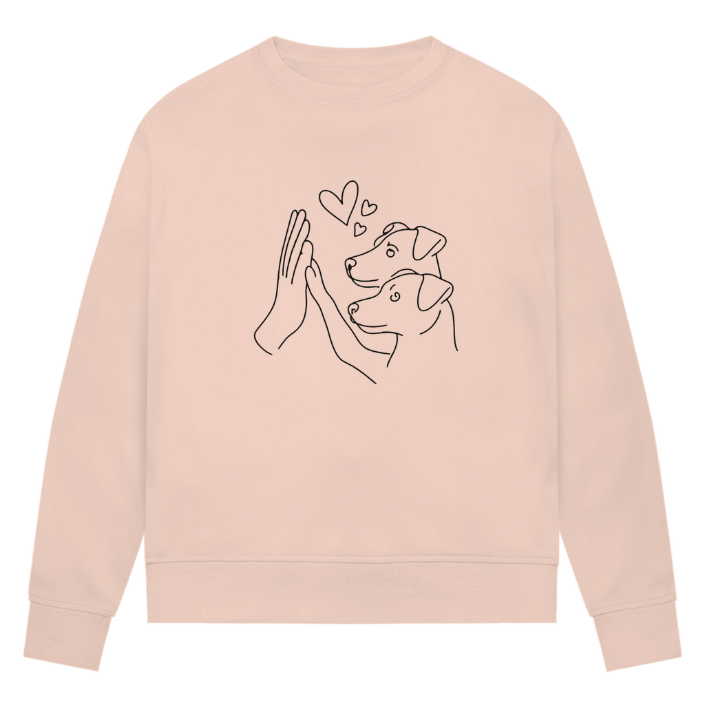 Doppeltes Glück - Bio-Sweatshirt für Damen