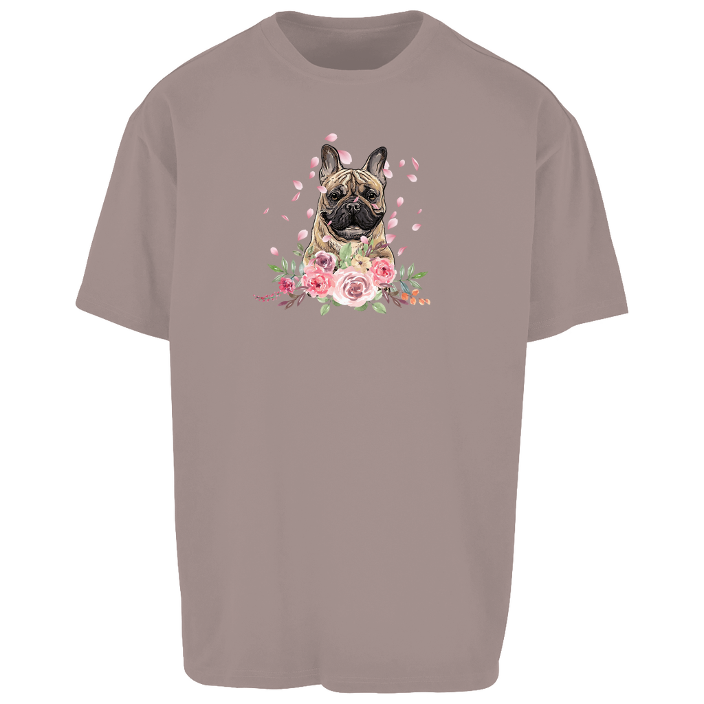 Flower Französische Bulldoge - Oversize T-Shirt - Unisex