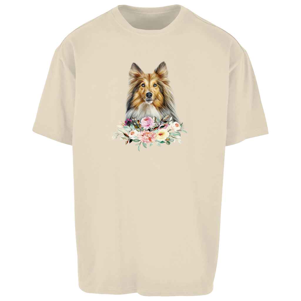 Flower Sheltie - Oversize T-Shirt - Unisex