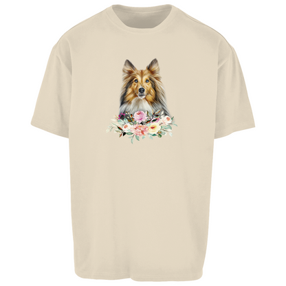 Flower Sheltie - Oversize T-Shirt - Unisex