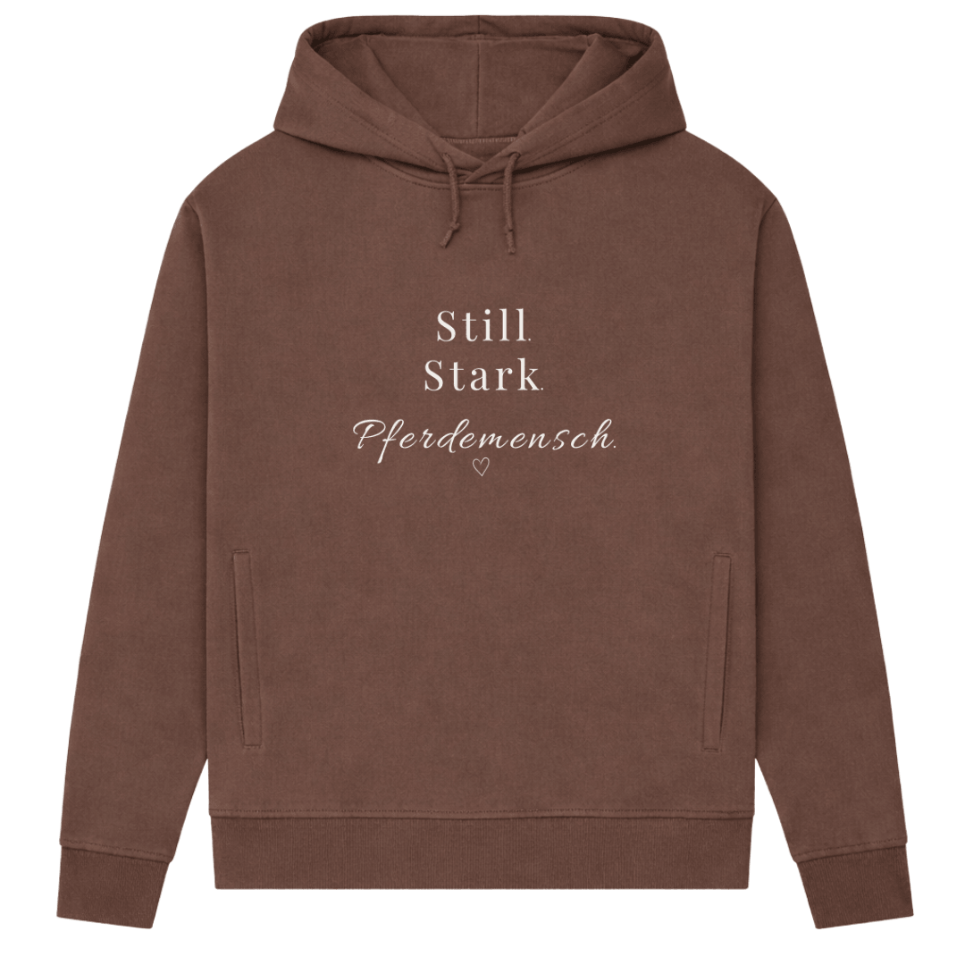 Still. Stark.Pferdemensch – Hoodie aus Bio-Baumwolle für Damen