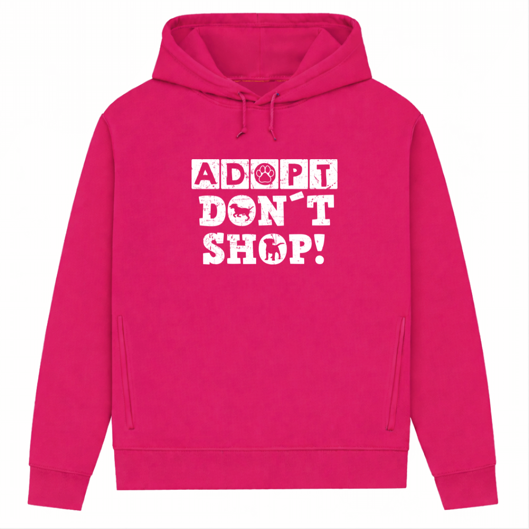 Adopt don't shop– Hoodie aus Bio-Baumwolle für Damen