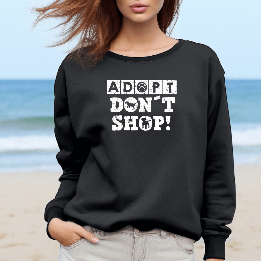 Adopt Don't Shop - Bio-Sweatshirt für Damen