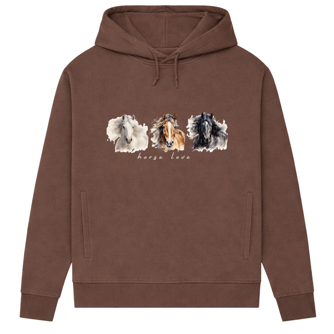 Horse Love – Hoodie aus Bio-Baumwolle für Damen