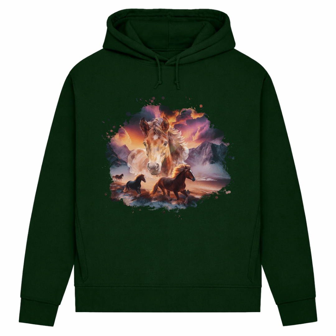 Magie der Pferde - Hoodie aus Bio-Baumwolle für Damen
