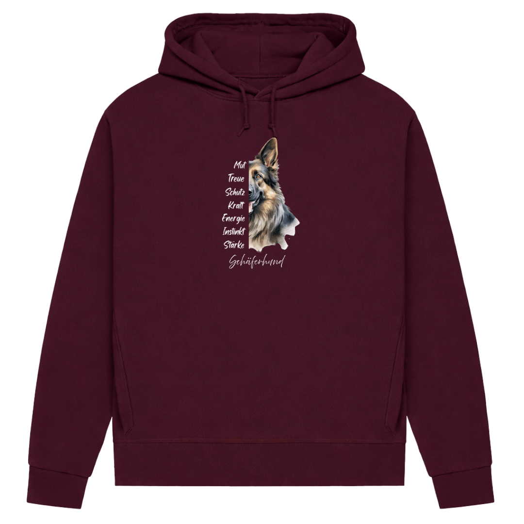 Schäferhund– Hoodie aus Bio-Baumwolle für Damen