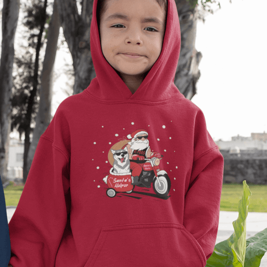 Biker Santa - Premium Bio Hoodie für Kinder