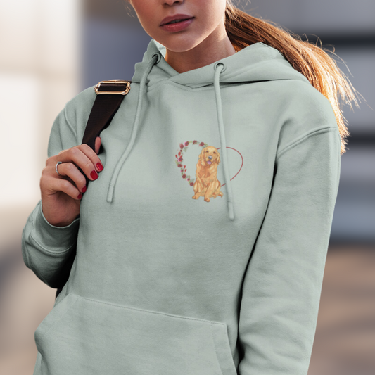 Blumenherz - Bio-Hoodie für Damen