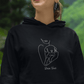 Umarmung- Bio-Hoodie für Damen-Dein Wunschtext