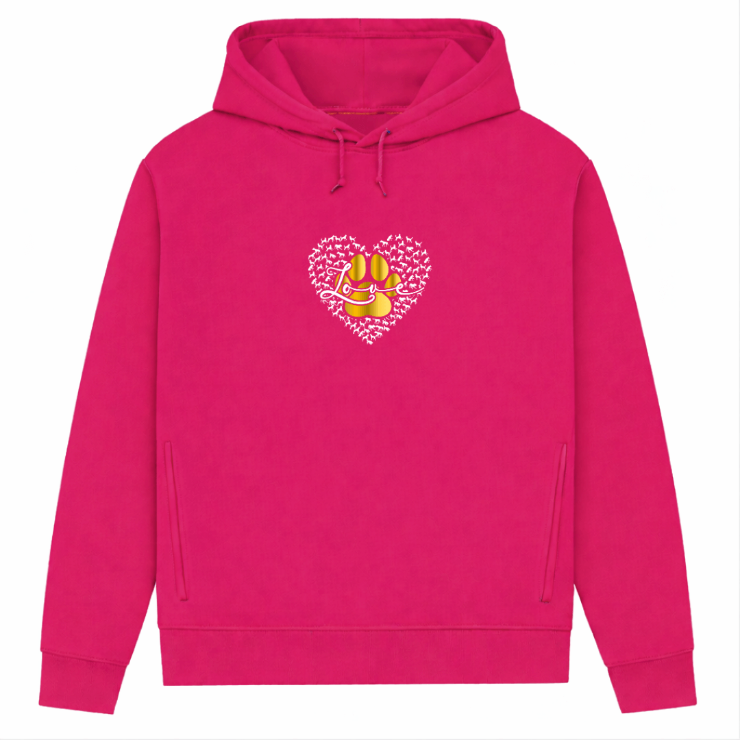 Love Dog– Hoodie aus Bio-Baumwolle für Damen