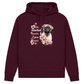 Pastell Mops – Hoodie aus Bio-Baumwolle für Damen