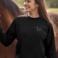 Anmut in Bewegung - Bio-Sweatshirt für Damen |Brustmotiv