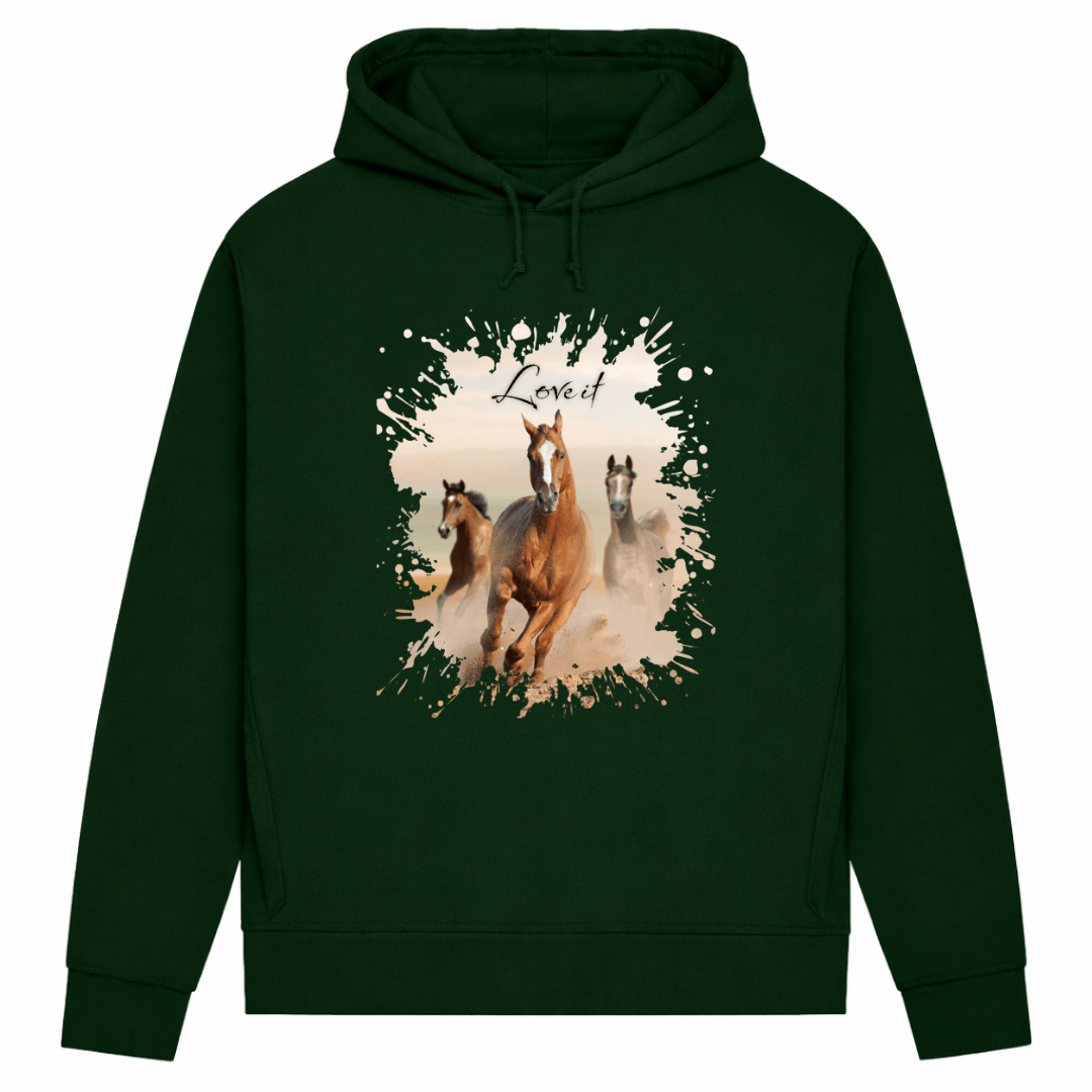 Pferdepower – Hoodie aus Bio-Baumwolle für Damen