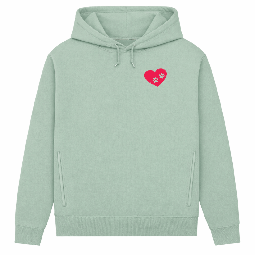 Pfötchen Im Herz– Hoodie aus Bio-Baumwolle für Damen