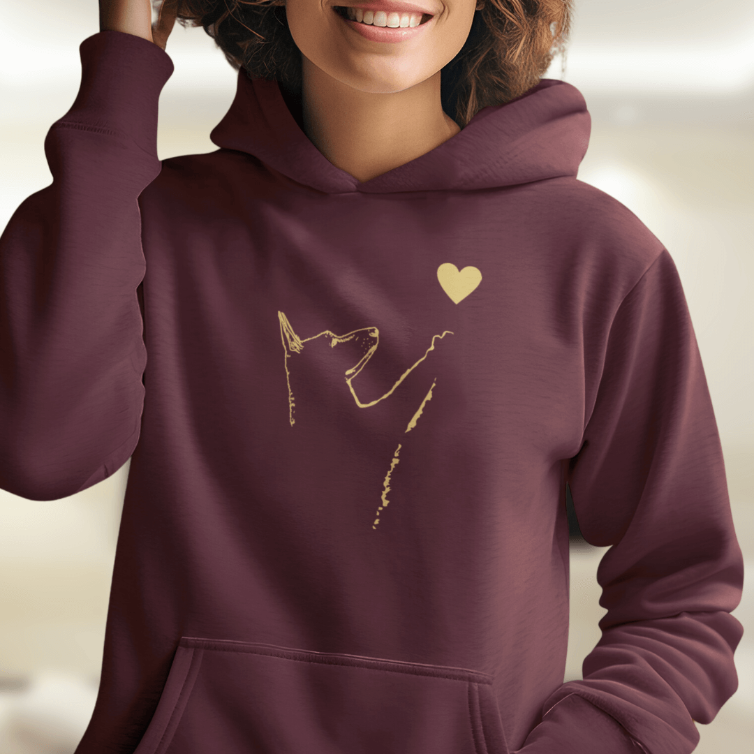 Liebe Hund - Bio-Hoodie für Damen