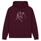 Wahre Liebe Stehohren– Hoodie aus Bio-Baumwolle für Damen