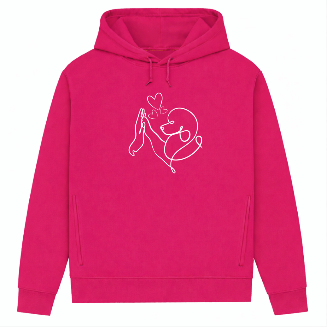 Pudelliebe – Hoodie aus Bio-Baumwolle für Damen