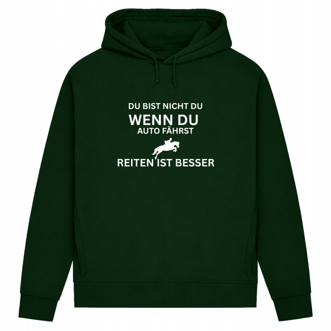 Reiten ist besser– Hoodie aus Bio-Baumwolle für Damen