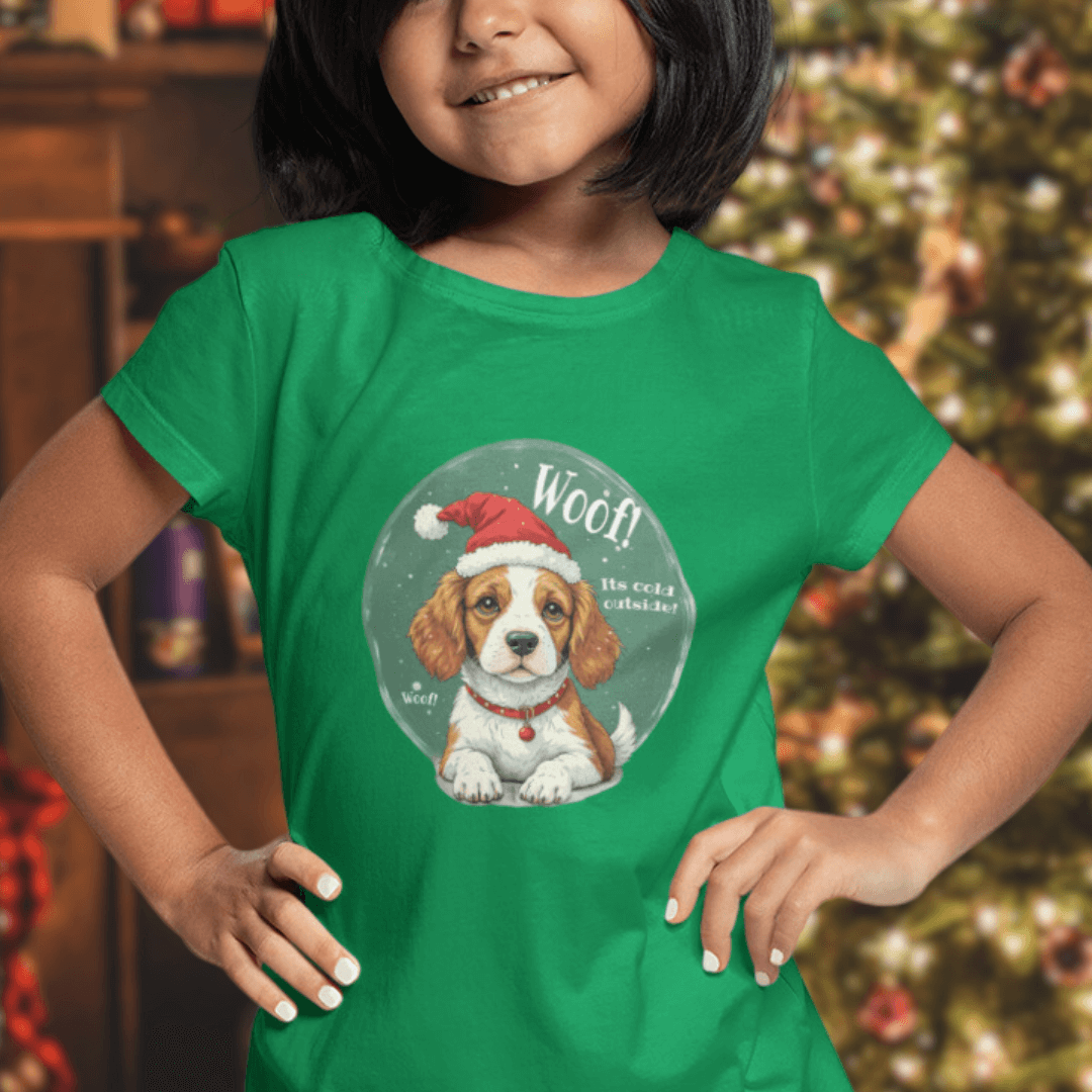 Wuff und Weihnachten - Bio T-Shirt für Kinder