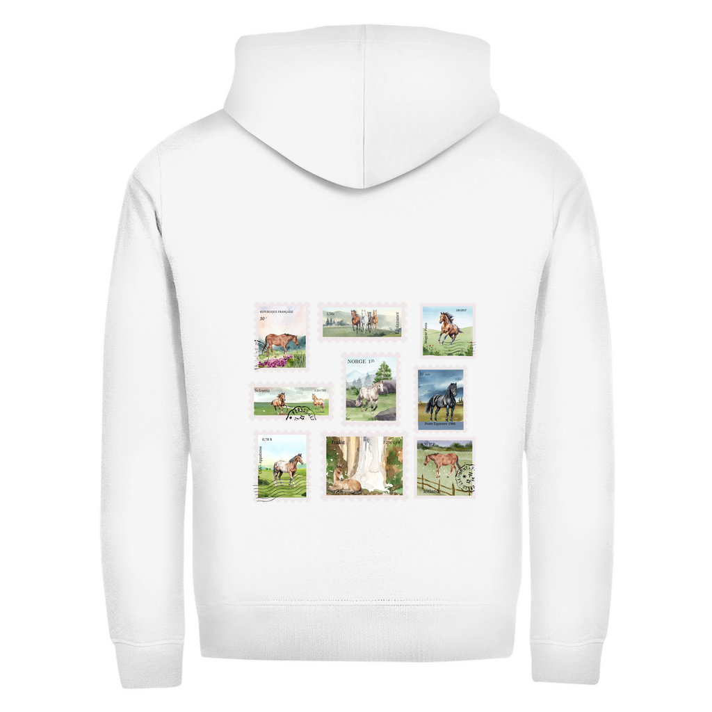 Pferdepost- Zipper-Hoodie Unisex | Rückendruck