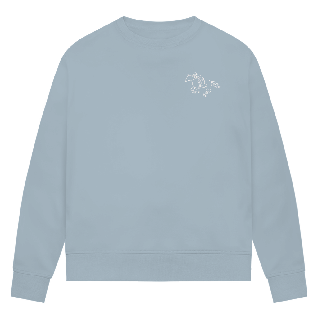 Herz & Huf - Bio-Sweatshirt für Damen |Brustmotiv