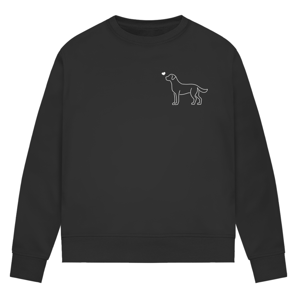 Labrador mit Herz - Bio-Sweatshirt für Damen