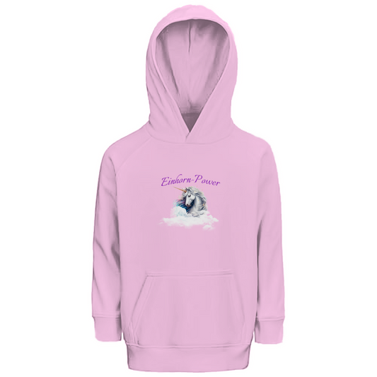 Einhorn Power - Bio Hoodie für Kinder