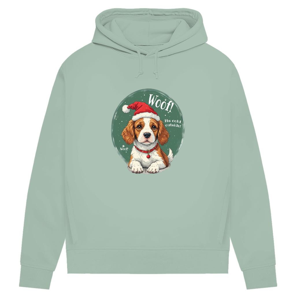 Wuff und Weihnachten - Bio-Hoodie für Damen