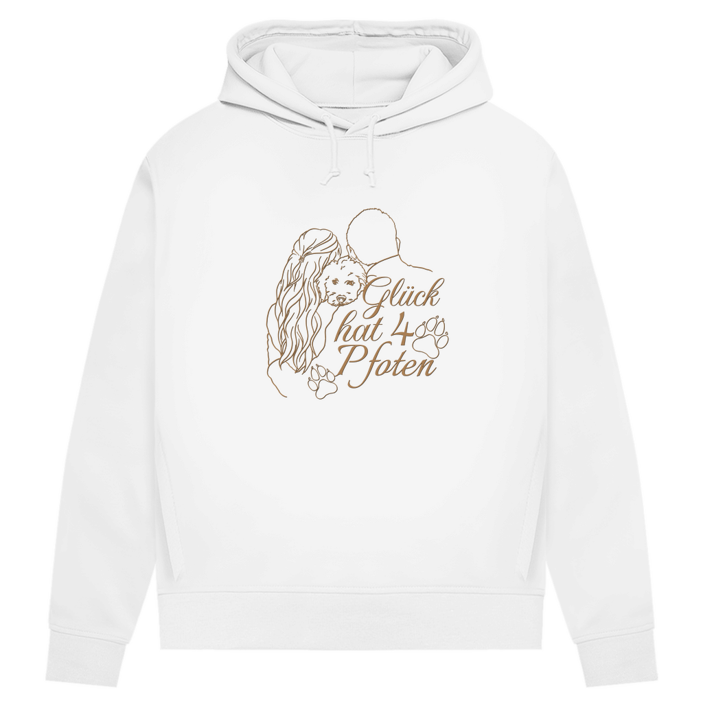 Vier Pfoten – Bio-Hoodie für Damen
