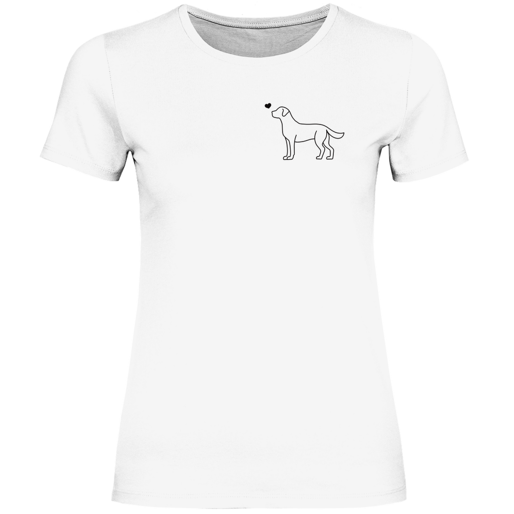 Labrador mit Herz - T-Shirt für Damen