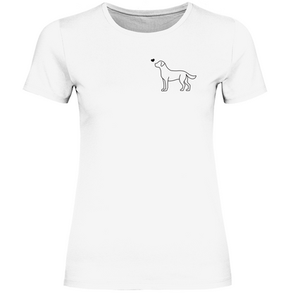 Labrador mit Herz - T-Shirt für Damen