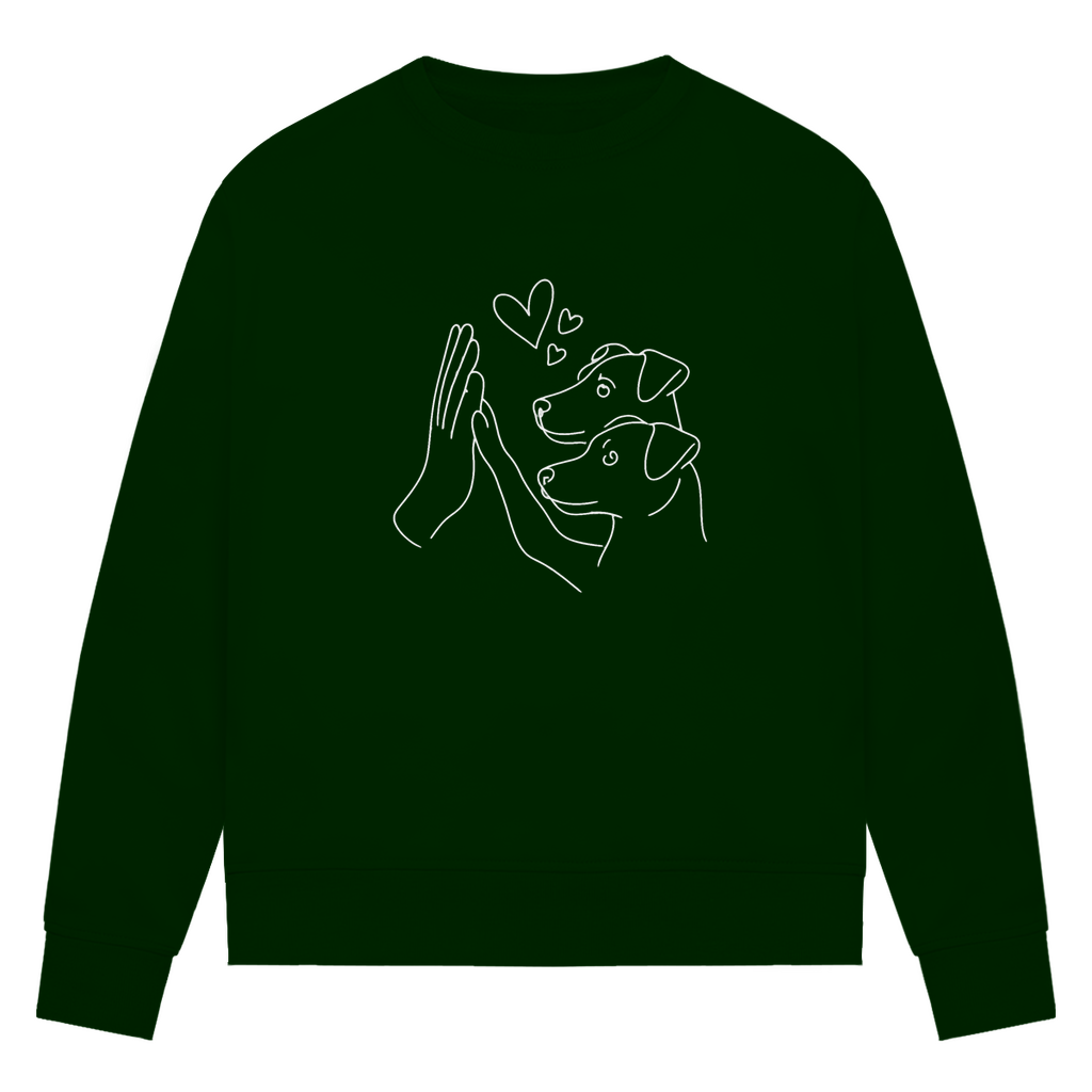 Doppeltes Glück - Bio-Sweatshirt für Damen