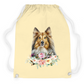 Flower Sheltie - Turnbeutel