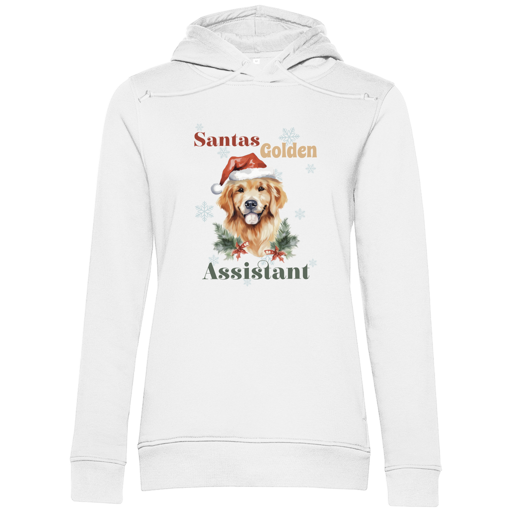 Santas Golden Assistant - Bio-Hoodie für Damen-Weihnachten