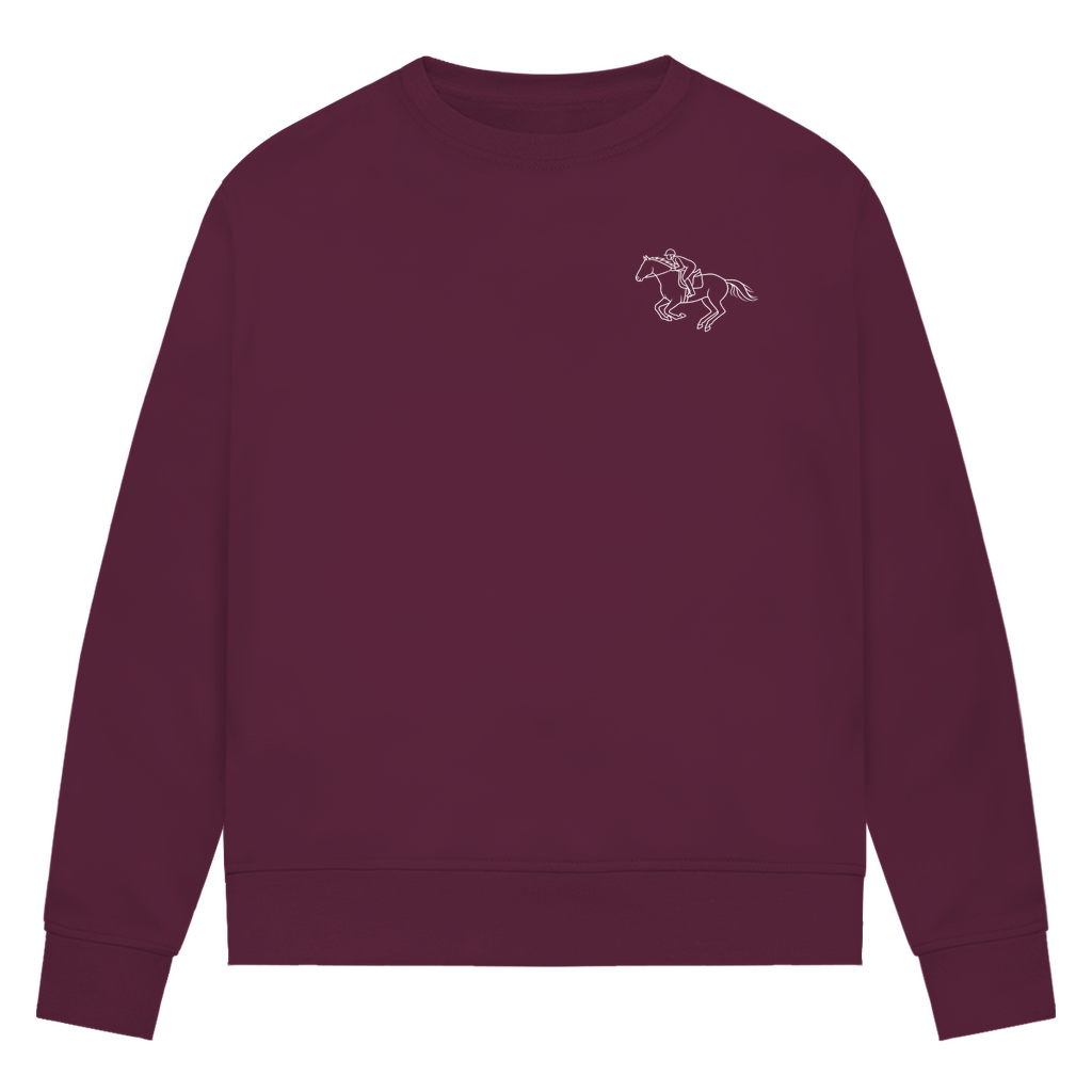 Herz & Huf - Bio-Sweatshirt für Damen |Brustmotiv