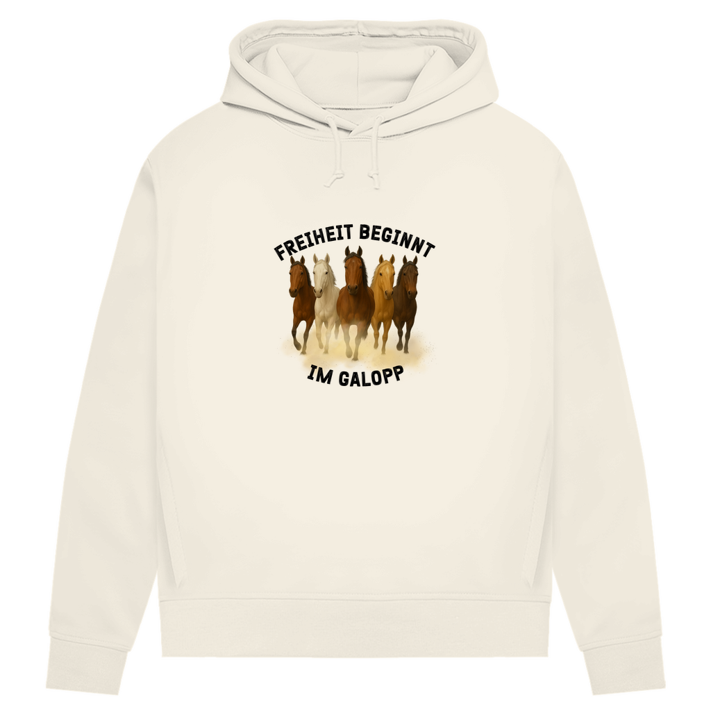Galopp ist Freiheit - Bio-Hoodie für Damen