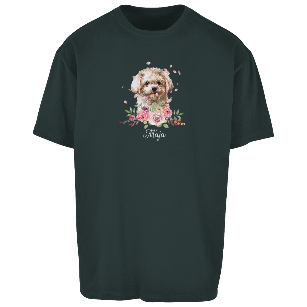 Flower Malteser - Oversize T-Shirt Unisex - Dein Wunschtext