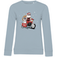 Biker Santa - Bio-Sweatshirt für Damen-Weihnachten