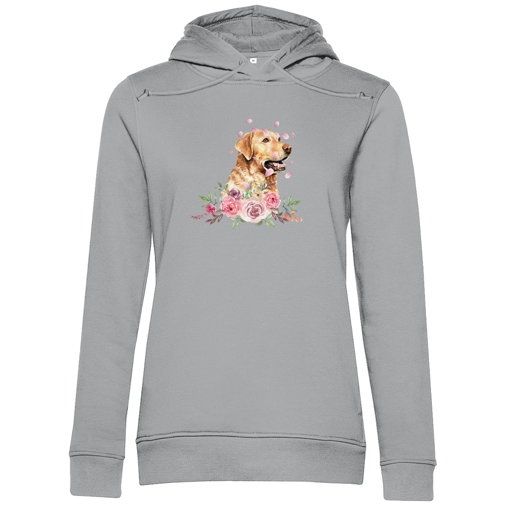 Flower Labrador - Bio-Hoodie für Damen