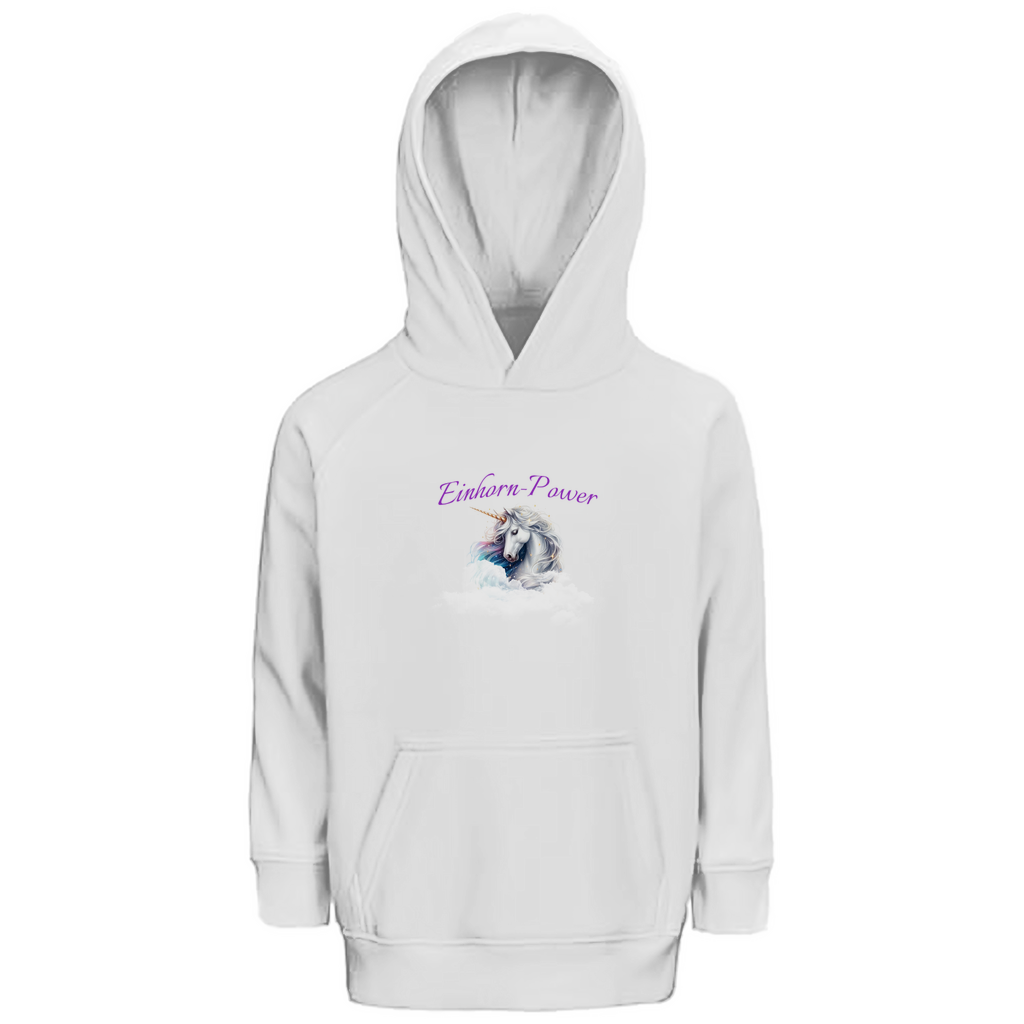 Einhorn Power - Bio Hoodie für Kinder