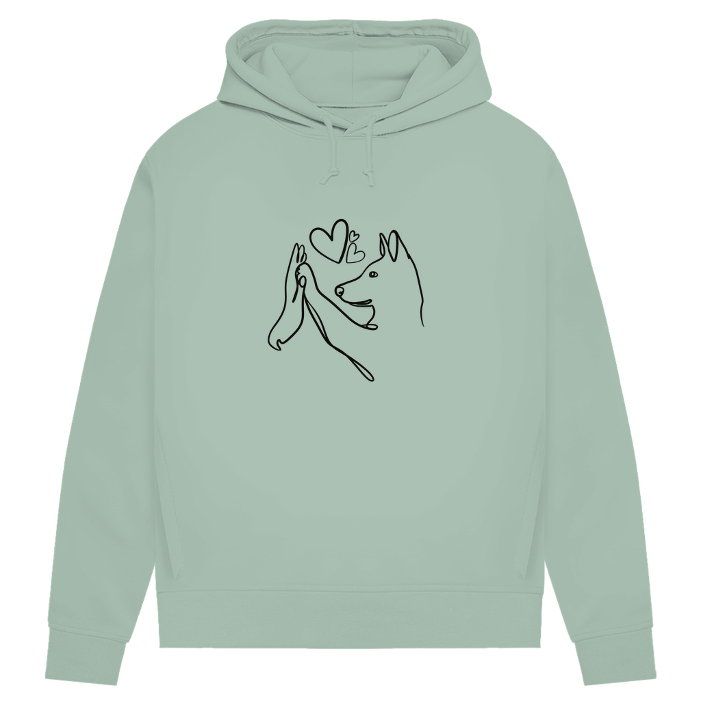 Wahre Liebe Stehohren - Bio-Hoodie für Damen