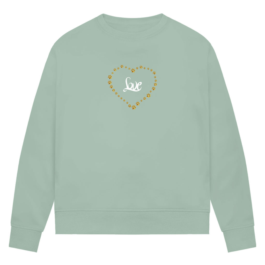 Pfötchenherz - Bio-Sweatshirt für Damen